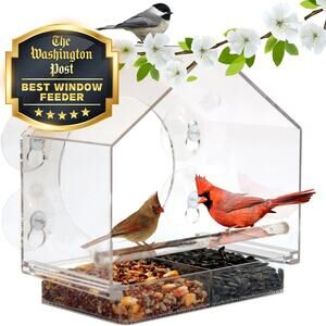 Nature Anywhere Birds-I-View Acrylic Window Bird Feeder for Outdoor New In Box